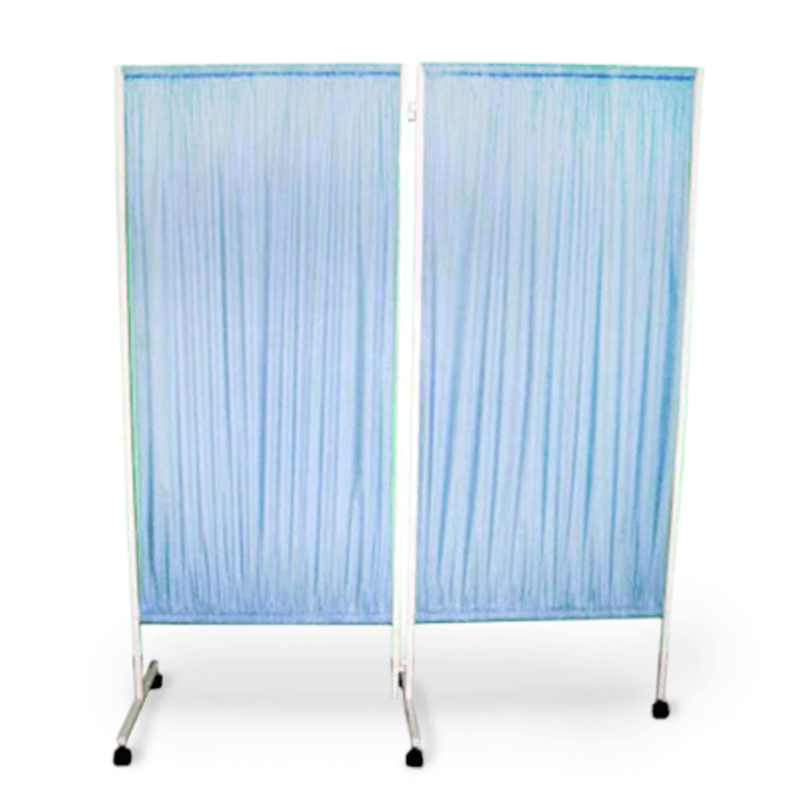 Ширма ШМ-2 медична палатна двосекційна на опорах, 1520х500х1800 мм